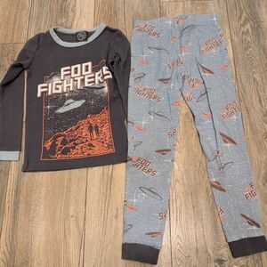 COTTON ON KIDS Pajama Set Foo Fighters Navy and Sky Blue Size 5